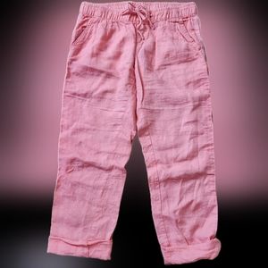 Stylus brand Women's, Small, 100% Linen pants, Salmon colored